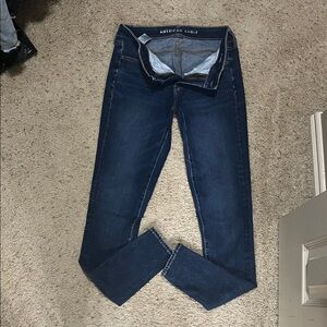American Eagle Outfitters Women's Dark Blue Skinny Jeans